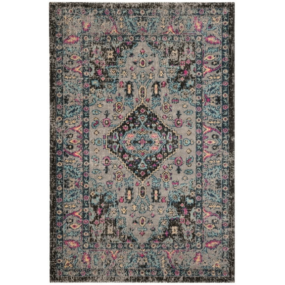 SAFAVIEH Artisan Blaze Oriental Area Rug, Light Grey/Black, 3'3" x 5'3"