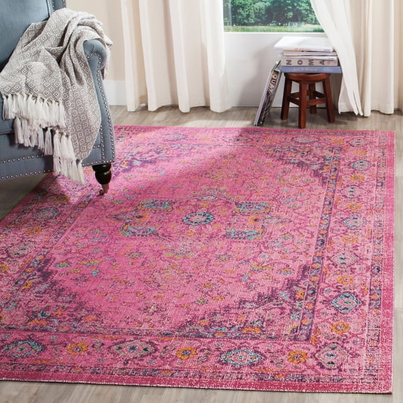 SAFAVIEH Artisan Hudson Traditional Area Rug, Fuchsia, 6'7" x 9'
