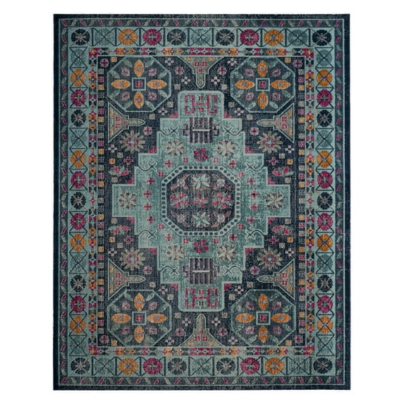 SAFAVIEH Artisan Jaime Traditional Area Rug, Blue/Multi, 5'1" x 7'6"