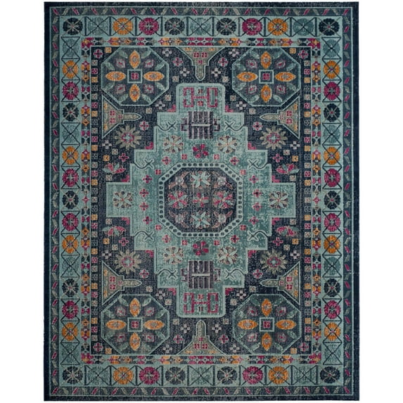 SAFAVIEH Artisan Jaime Traditional Area Rug, Blue/Multi, 8' x 10'