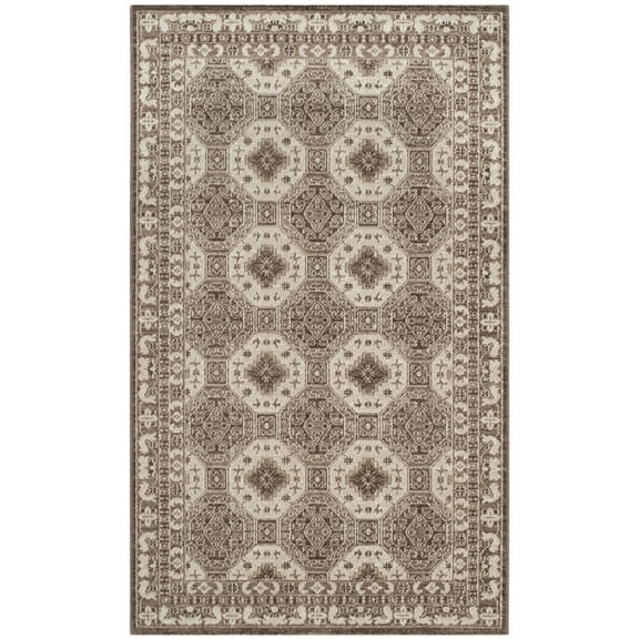 SAFAVIEH Artisan Thurstan Geometric Area Rug, Brown/Ivory, 4' x 6'