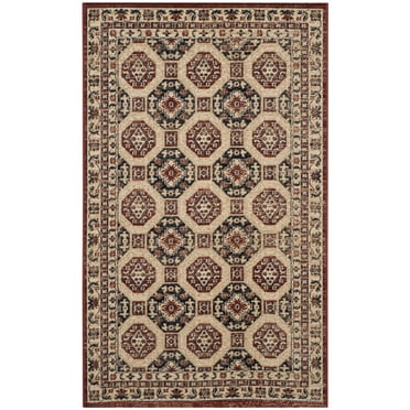 SAFAVIEH Artisan Thurstan Geometric Area Rug, Navy/Rust, 5'1" x 7'6"