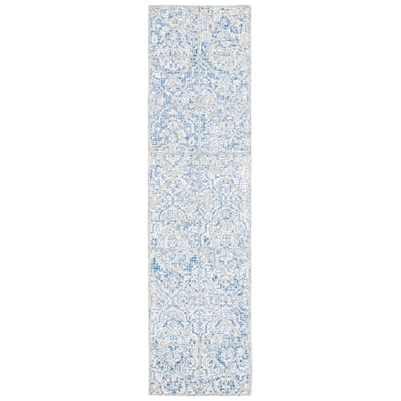 SAFAVIEH Artistry Bedelia Ogee Runner Rug, Blue/Natural, 2'3" x 9'