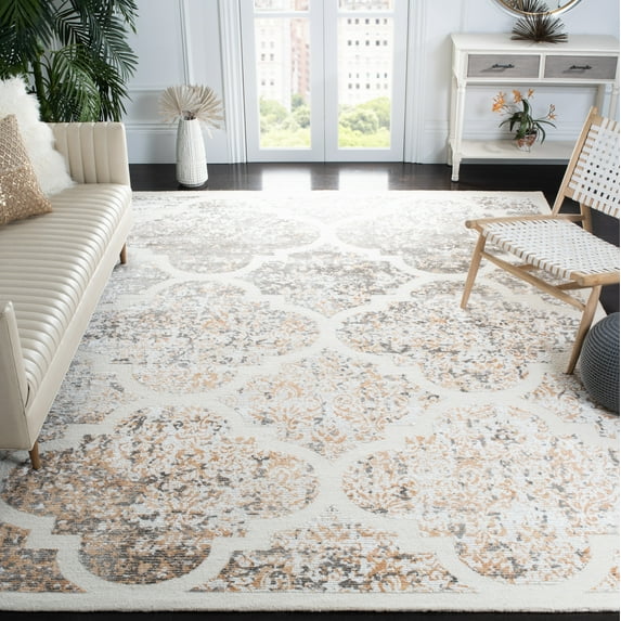 SAFAVIEH Artistry Carlie Ogee Area Rug, Ivory/Gold, 9' x 12'