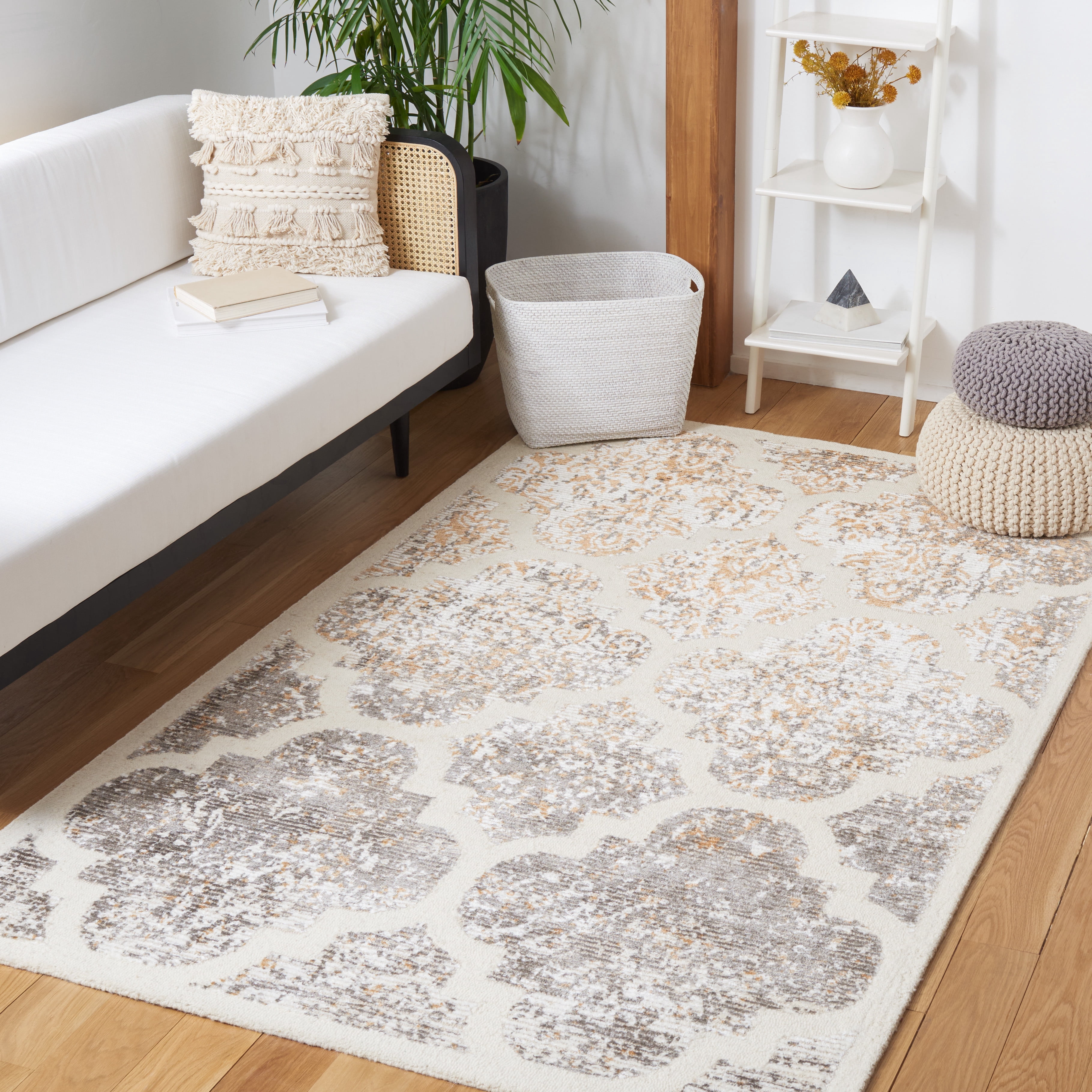 SAFAVIEH Artistry Carlie Ogee Area Rug, Ivory/Gold, 6' x 9'