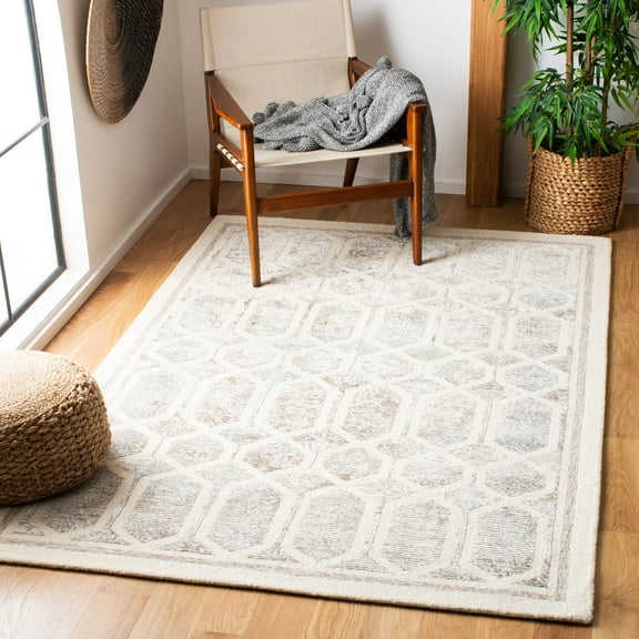 SAFAVIEH Artistry Jorie Geometric Area Rug, Ivory/Beige, 5' x 8'