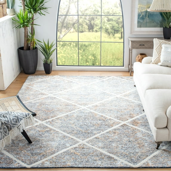 SAFAVIEH Artistry Linda Trellis Area Rug, Ivory/Gold, 9' x 12'