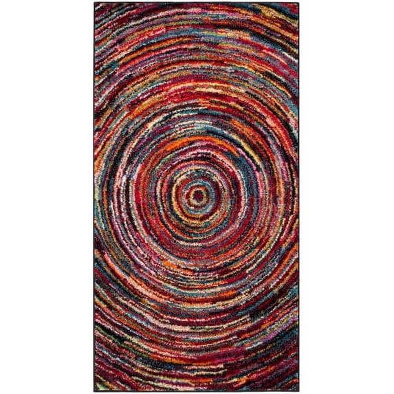SAFAVIEH Aruba Donnchad Geometric Circles Area Rug, Multi, 8' x 10'