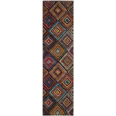SAFAVIEH Aruba Ottoline Geometric Runner Rug, Multi, 2'3" x 12'