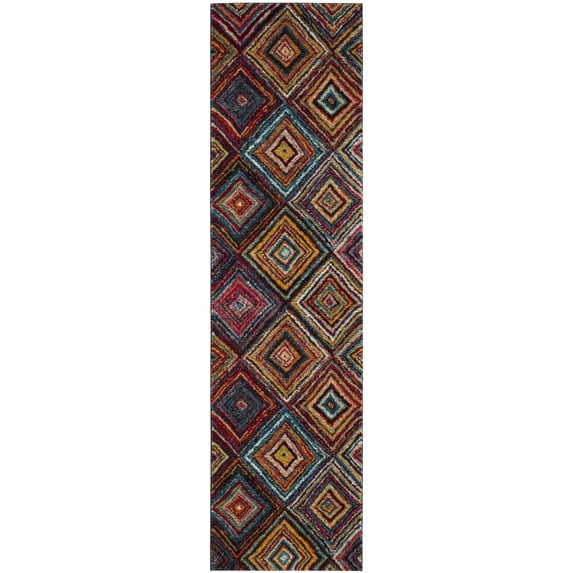 SAFAVIEH Aruba Ottoline Geometric Runner Rug, Multi, 2'3" x 12'