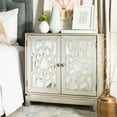 thumbnail image 1 of SAFAVIEH Ashlynn Rustic Geometric 2 Door Chest, Silver, 1 of 8