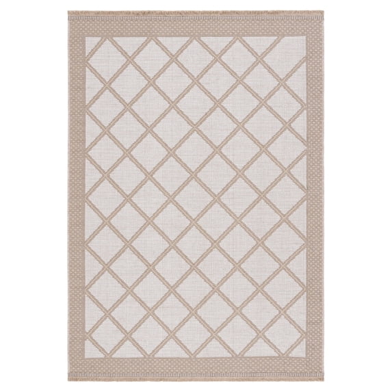 SAFAVIEH Aspect Driskoll Diamond Area Rug, Ivory/Natural, 5'3" x 7'6"