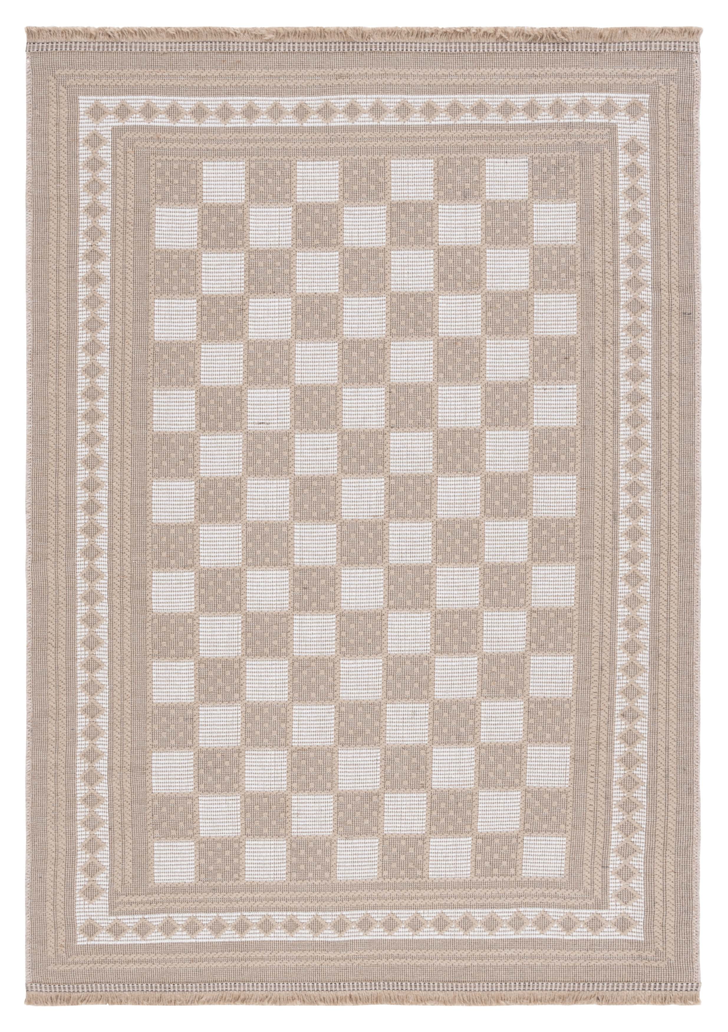 SAFAVIEH Aspect Freeman Geometric Area Rug, Natural/Ivory, 5'3