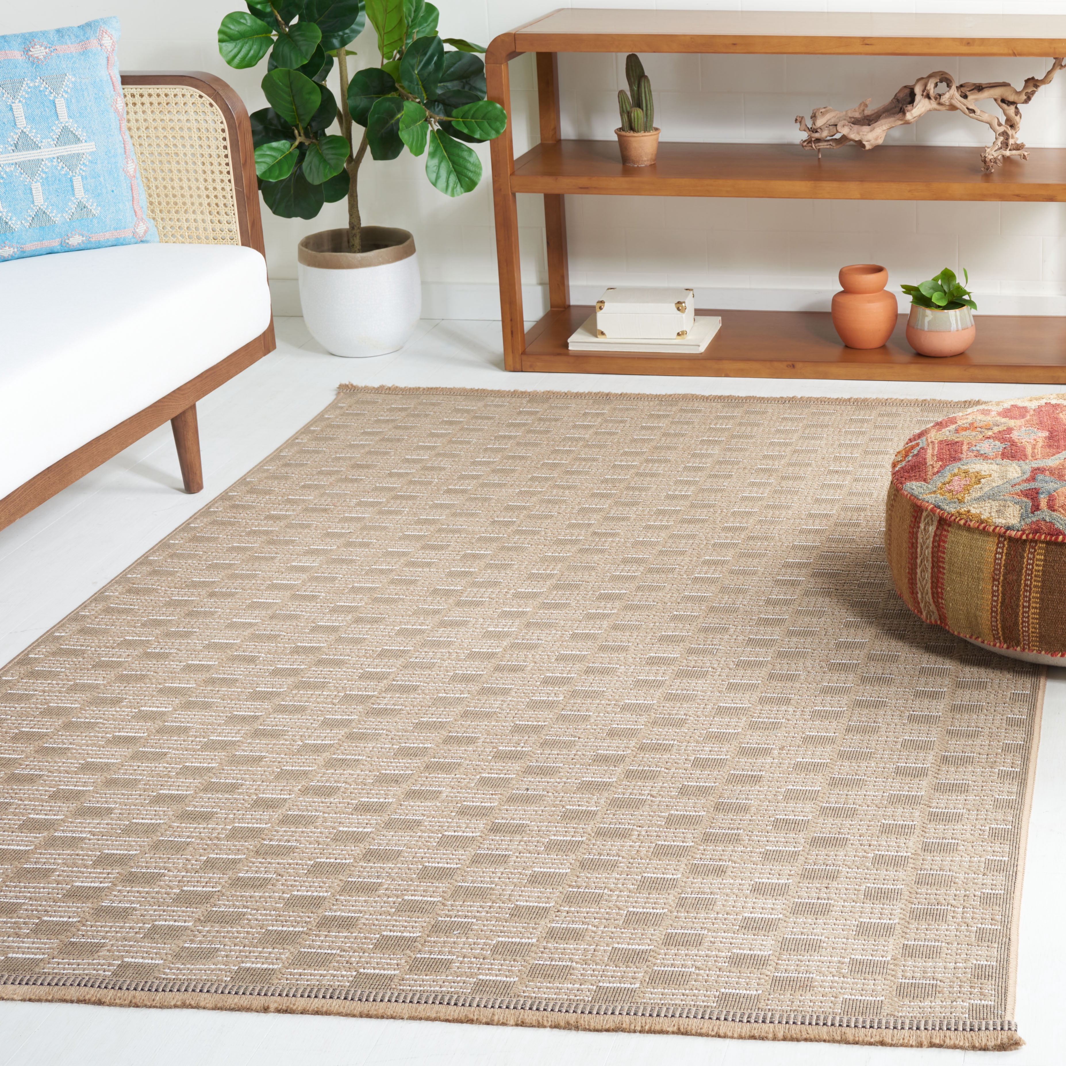 SAFAVIEH Aspect Jarvis Geometric Area Rug, Natural/Ivory, 5' x 7'