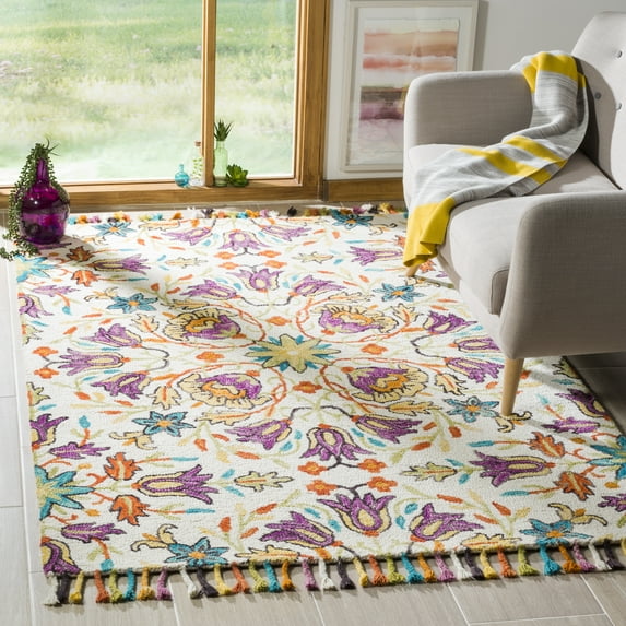 SAFAVIEH Aspen APN115A Handmade Ivory / Purple Rug