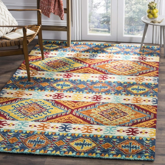 SAFAVIEH Aspen APN502A Handmade Navy / Ivory Rug