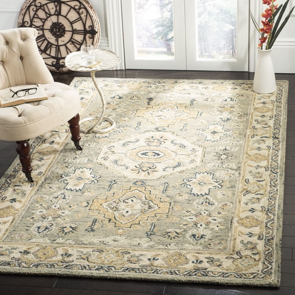 SAFAVIEH Aspen APN601W Handmade Moss / Ivory Rug