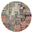 thumbnail image 1 of SAFAVIEH Aspen Algernon Abstract Wool Area Rug, Ivory/Black, 5' x 5' Round, 1 of 11