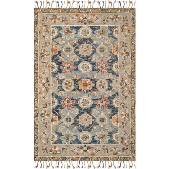 SAFAVIEH Aspen Andi Oriental Wool Area Rug, Grey/Navy, 10' x 14'