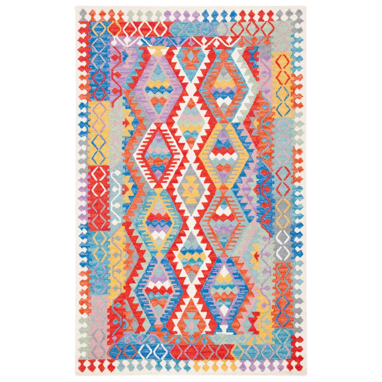 SAFAVIEH Aspen Andi Tribal Area Rug, Ivory/Red, 3' x 5'