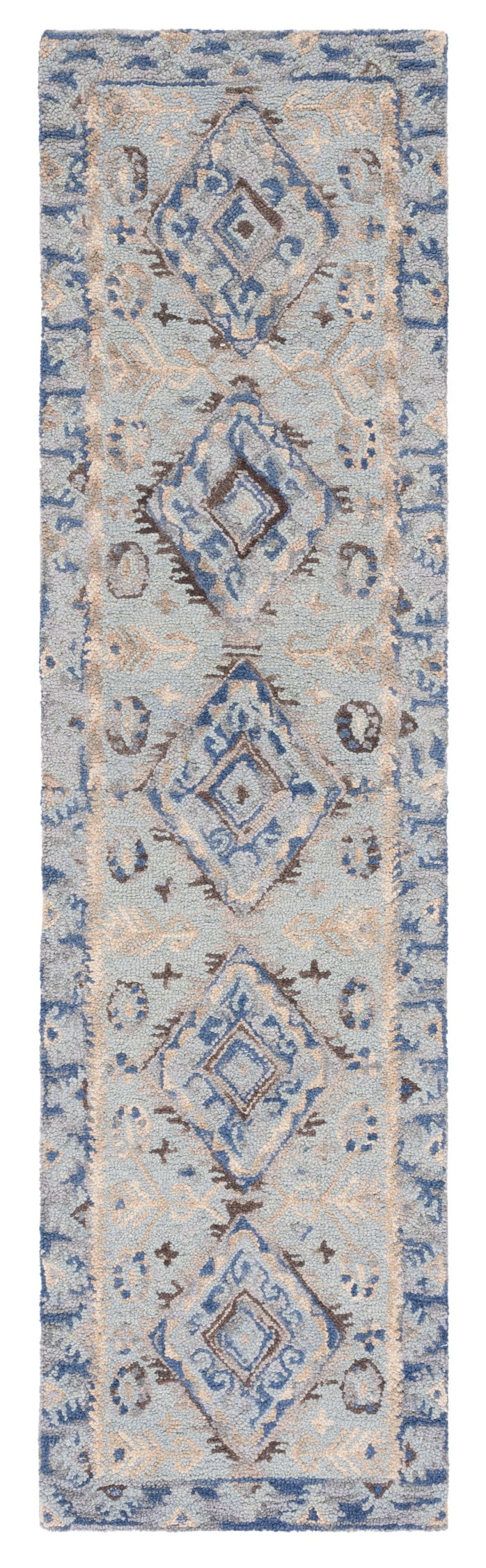 SAFAVIEH Aspen Briella Floral Wool Runner Rug, Blue/Beige, 2'3" x 11'