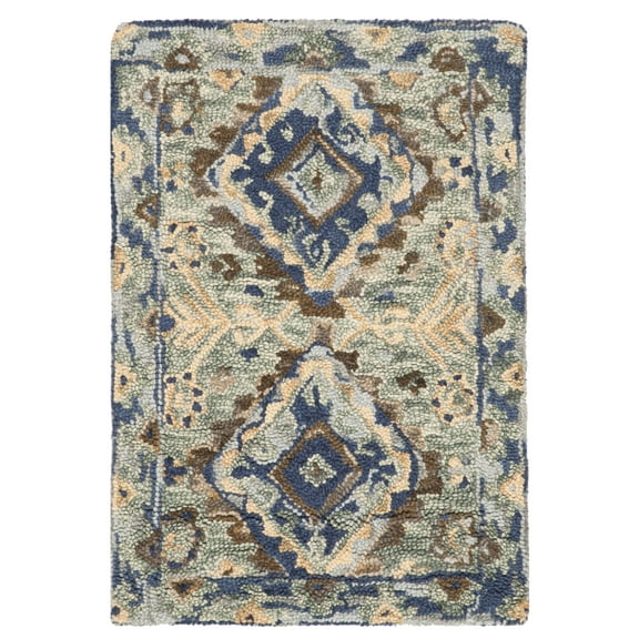 SAFAVIEH Aspen Briella Southwestern Wool Area Rug, Blue/Beige, 2' x 3'