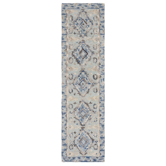 SAFAVIEH Aspen Briella Southwestern Wool Runner Rug, Blue/Beige, 2'3" x 13'