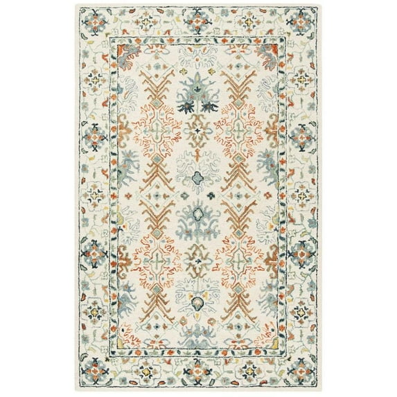 SAFAVIEH Aspen Brooks Southwestern Area Rug, Ivory/Blue, 5' x 8'