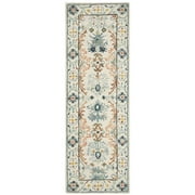 SAFAVIEH Aspen Brooks Southwestern Runner Rug, Ivory/Blue, 2'3" x 7'