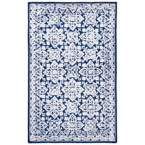 SAFAVIEH Aspen Cabrail Floral Bordered Area Rug, Navy/Ivory, 3' x 5'