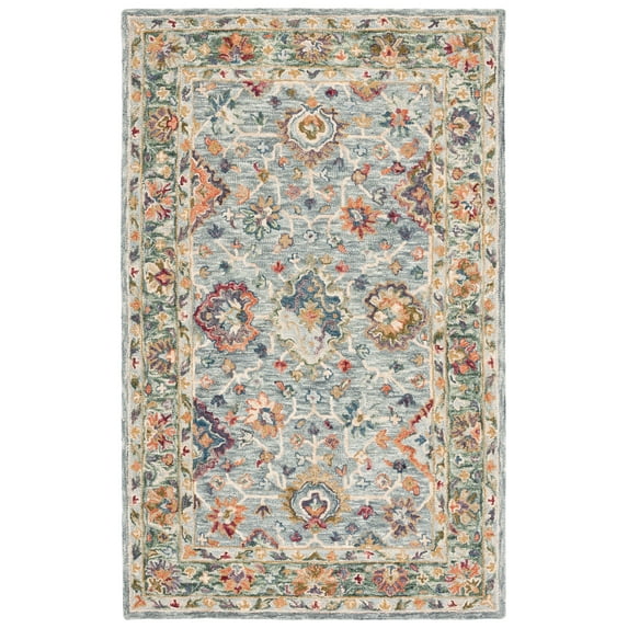 SAFAVIEH Aspen Carbrey Floral Area Rug, Grey/Green, 4' x 6'