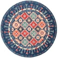 thumbnail image 1 of SAFAVIEH Aspen Christabella Geometric Wool Area Rug, Navy/Orange, 3' x 3' Round, 1 of 8