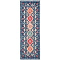 thumbnail image 1 of SAFAVIEH Aspen Christabella Geometric Wool Runner Rug, Navy/Orange, 2'3" x 7', 1 of 8