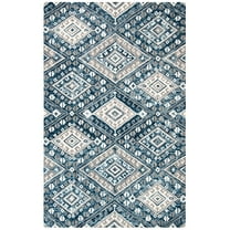SAFAVIEH Aspen Christopher Geometric Floral Wool Area Rug, Grey/Ivory, 5' x 8'