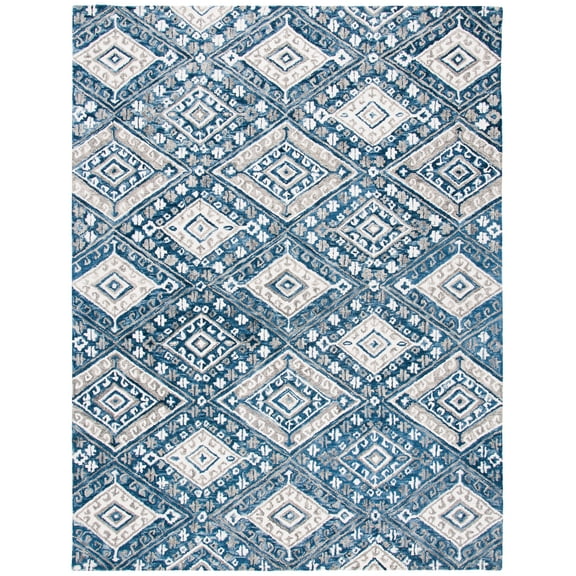 SAFAVIEH Aspen Christopher Geometric Wool Area Rug, Grey/Ivory, 8' x 10'