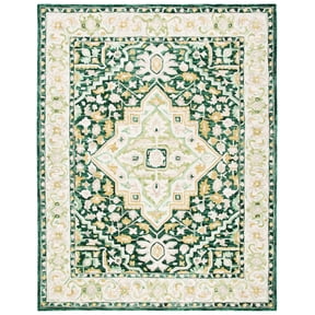 SAFAVIEH Aspen Coco Southwestern Wool Area Rug, Green/Ivory, 8' x 10'