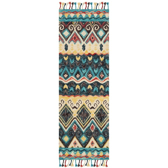 SAFAVIEH Aspen Collection APN137A Handmade Blue / Red Rug
