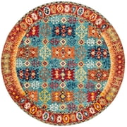 SAFAVIEH Aspen Collection APN503A Handmade Blue / Red Rug
