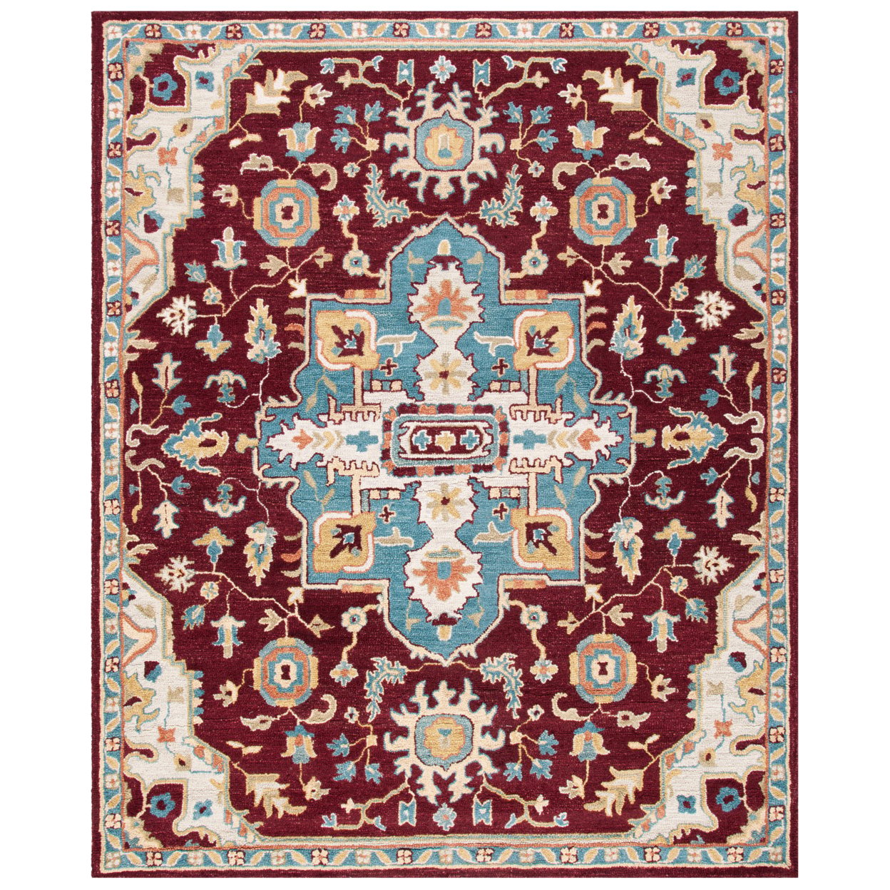 SAFAVIEH Aspen Collection APN507A Handmade Red / Blue Rug