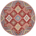 thumbnail image 1 of SAFAVIEH Aspen Hildred Geometric Area Rug, Red/Blue, 7' x 7' Round, 1 of 9