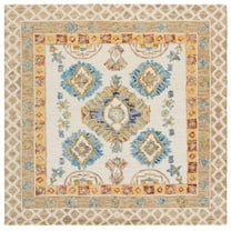 SAFAVIEH Aspen Crispin Medallion Area Rug, Ivory/Beige, 6' x 6' Square