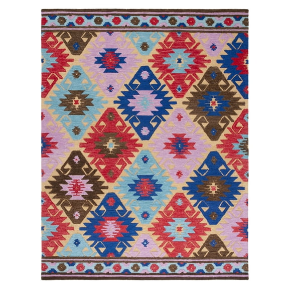 SAFAVIEH Aspen Darina Tribal Wool Area Rug, Gold/Blue, 8' x 10'
