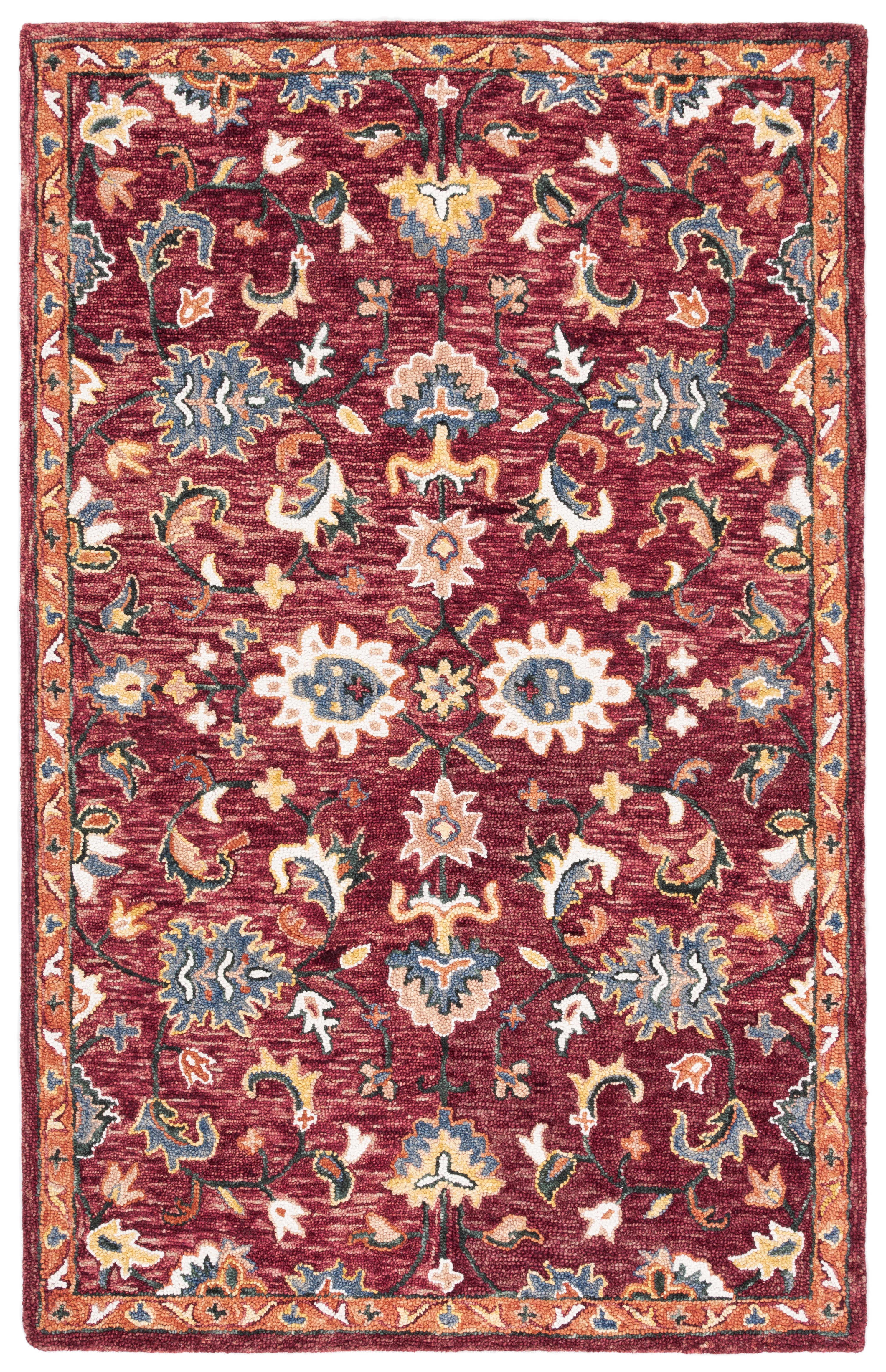 SAFAVIEH Aspen Devyn Tribal Area Rug, Red/Rust, 4' x 6'