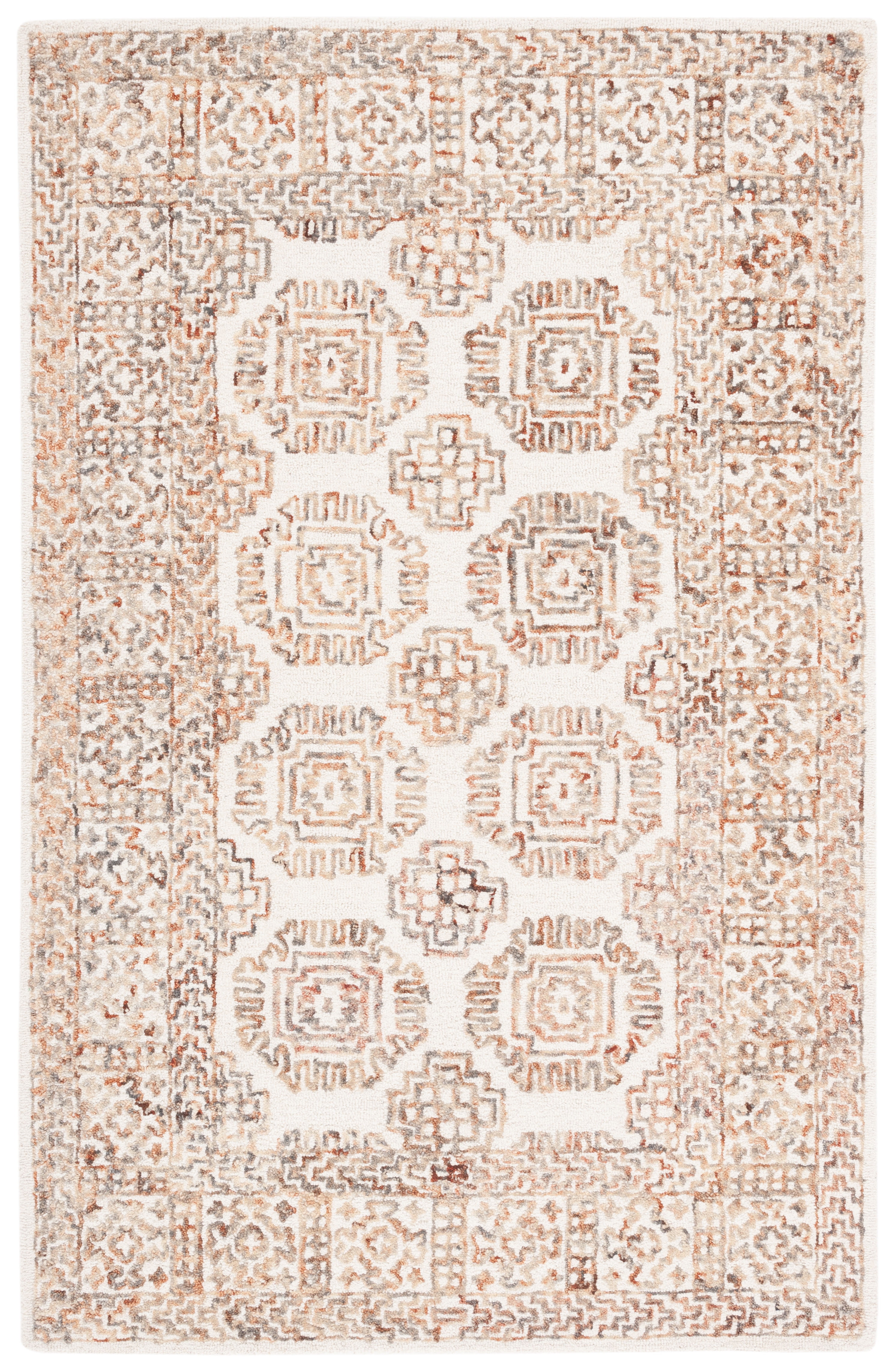 Ivory Wool & Cotton Handmade Tufted Round Rug