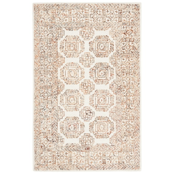 SAFAVIEH Aspen Divna Geometric Area Rug, Ivory/Sage, 6' x 9'