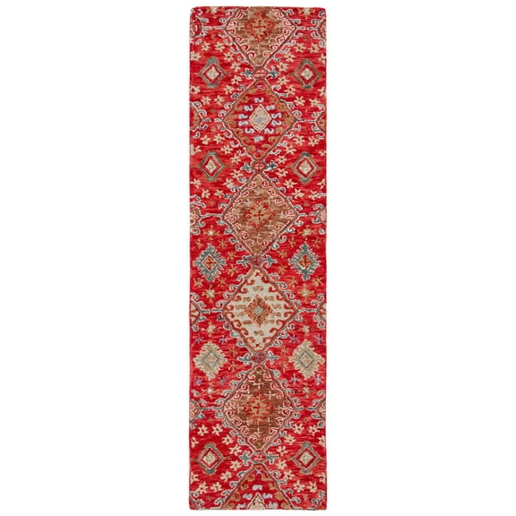 SAFAVIEH Aspen Dreda Tribal Runner Rug, Red/Gold, 2'3" x 9'