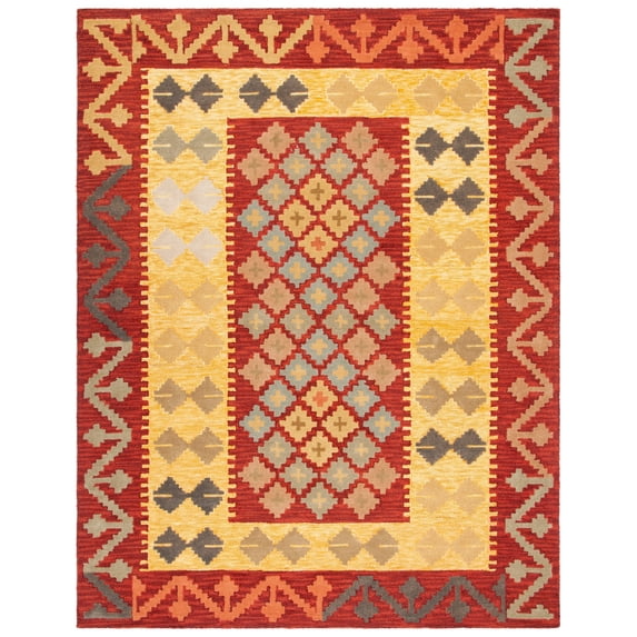 SAFAVIEH Aspen Edna Tribal Area Rug, Red/Gold, 8' x 10'