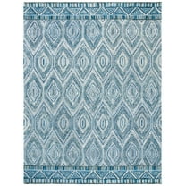 SAFAVIEH Aspen Eglantine Geometric Diamonds Wool Area Rug, Grey/Blue, 9' x 12'