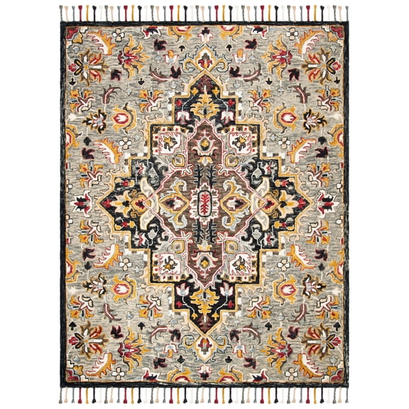 SAFAVIEH Aspen Eilish Oriental Wool Area Rug, Grey/Charcoal, 10' x 14'
