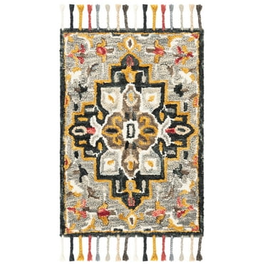 SAFAVIEH Aspen Eilish Oriental Wool Area Rug, Grey/Charcoal, 2'3" x 4'